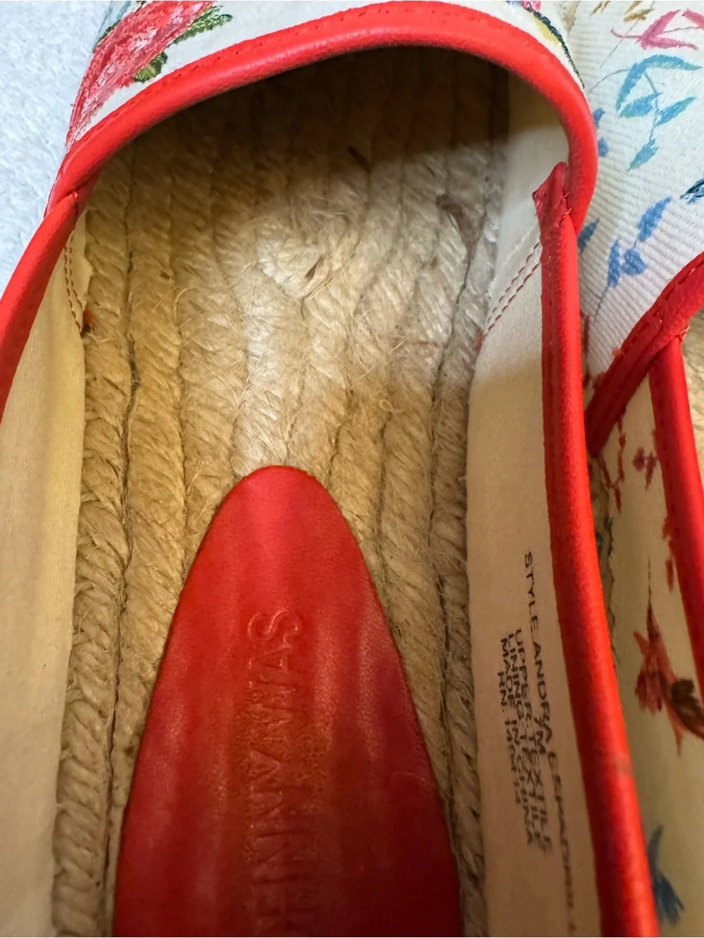 Johnny Was Andra Embroidered Floral Hummingbird Slip On Espadrille Flats Sz 7